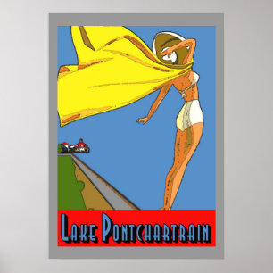 Affiche de Pontchartrain de lac