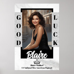 Affiche de porte de concours Marble Glitter Glam p