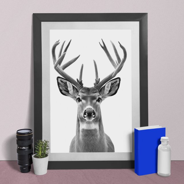 Affiche de portrait d'animal du désert de cerf mul (Créateur téléchargé)
