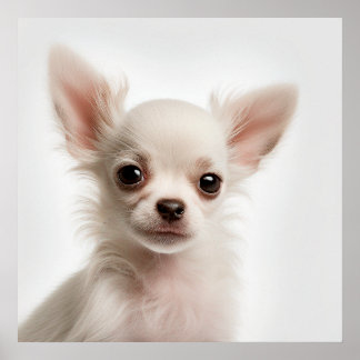 Affiche de portrait de chiot chihuahua mignon