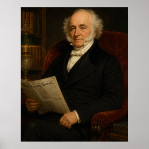 Affiche de portrait de la bibliothèque Martin Van