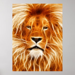 Affiche de portrait de lion