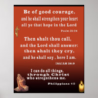 Affiche de prière chrétienne