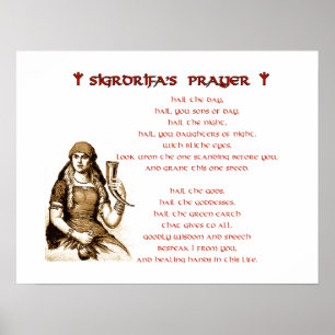 Affiche de prière de Sigrdrifa