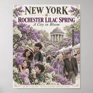 Affiche de printemps des lilas de Rochester