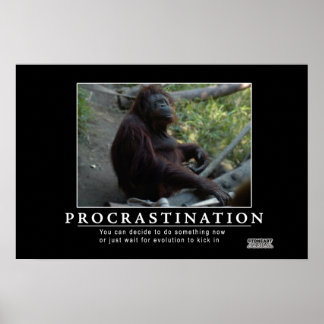 affiche de procrastination