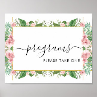 Affiche de programme de roses, veuillez en prendre