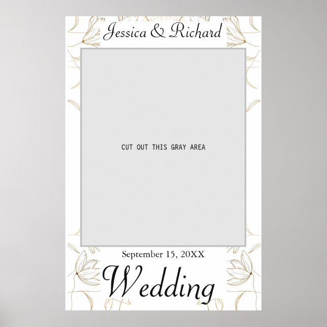 Affiche de Prop de Photo de Mariage Fleur d'Or (Devant)