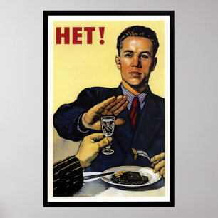 Affiche de propagande anti-alcool soviétique – Cui