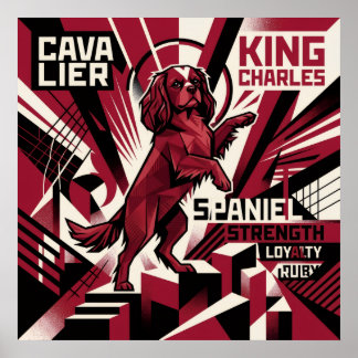 Affiche de propagande Cavalier King Charles Spanie