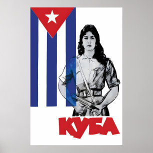 Affiche de propagande cubaine Femmes révolutionnai