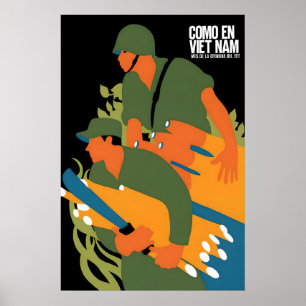 Affiche de propagande Guerre du Vietnam Solidarité