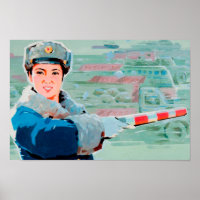 Affiche de propagande nord-coréenne - Le bonheur d
