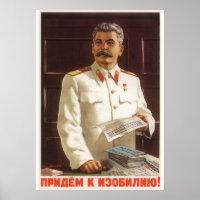 Affiche de propagande soviétique Joseph Staline