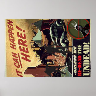 affiche de propagande zombie