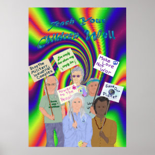 Affiche de protestation d'années '60