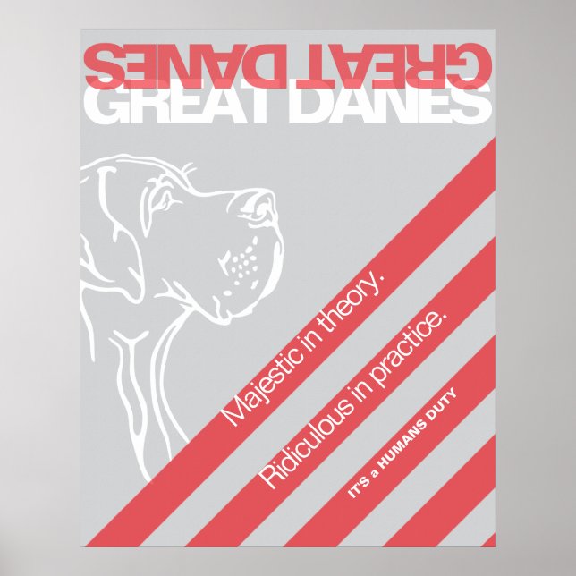 Affiche de protestation Grand Danois (Devant)