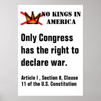 Affiche de protestation No Kings - Droit de déclar