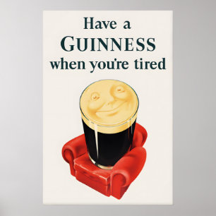 Affiche de publicité pour Guinness par John Gilroy