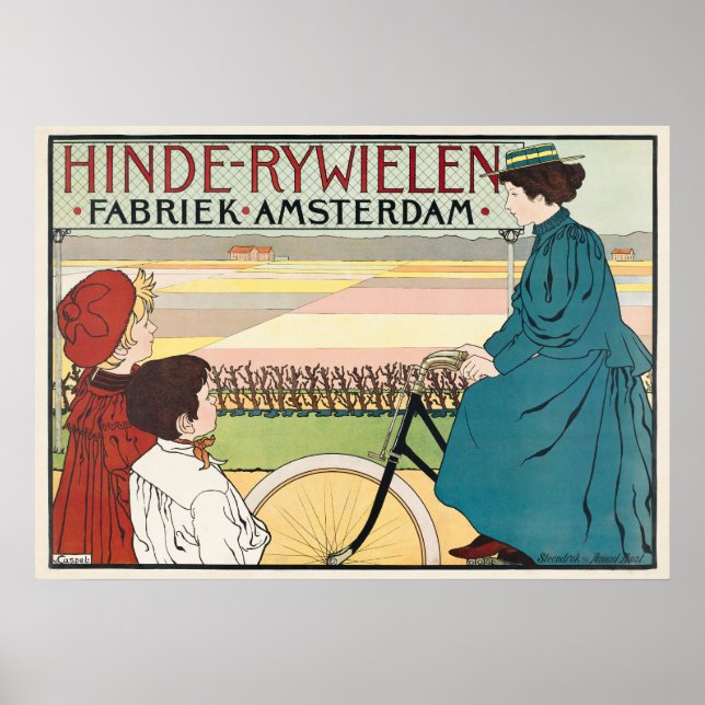 Affiche de publicité vintage pour les vélos (Devant)