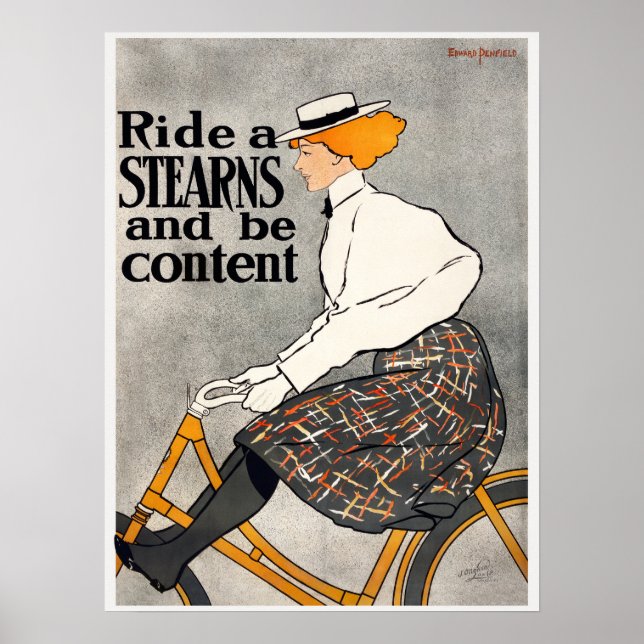 Affiche de publicité vintage pour les vélos (Devant)