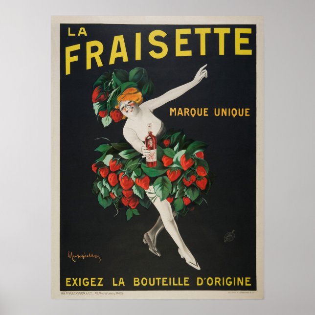 Affiche de publicité vintage sur l'alcool (Devant)