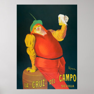Affiche de publicité vintage sur l'alcool
