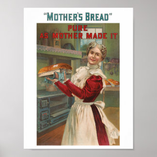 Affiche de publicité vintage sur le pain