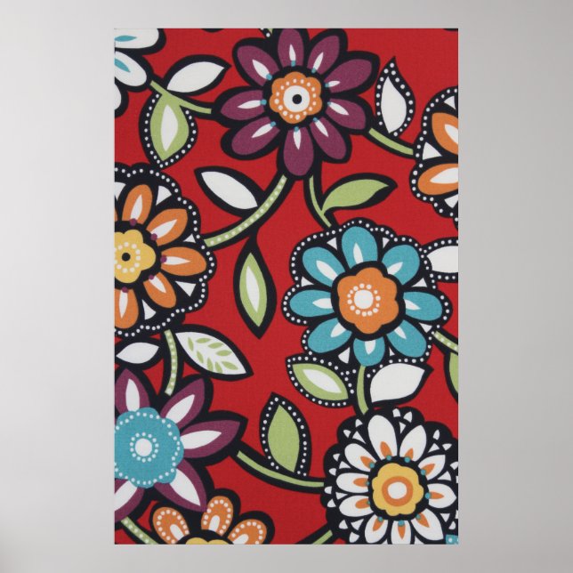 affiche de puissance de fleur hippie (Devant)