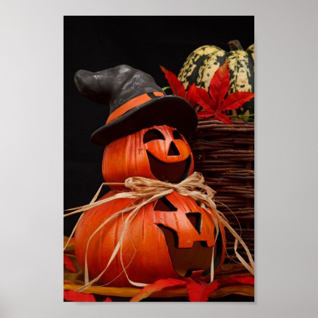 affiche de pumpkin d'Halloween joyeux (Devant)