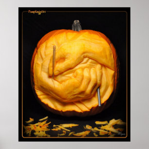 Affiche de Pumpkingutter - découpage des mains