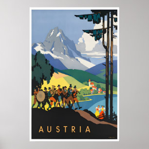 Affiche de randonnée autrichienne à Venise Art de