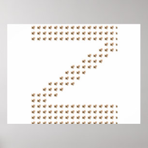Affiche de randonnée Corgi motif en Z