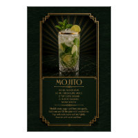 Affiche de recette de Mojito | Art de bar