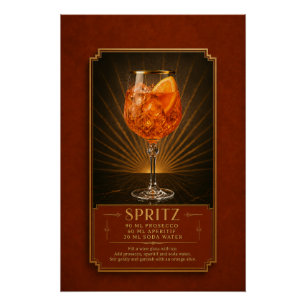 Affiche de recette de Spritz à l'Aperol Art de b