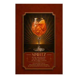 Affiche de recette de Spritz à l'Aperol | Art de b
