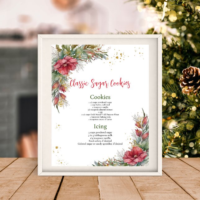 Affiche de recettes de Noël (Créateur téléchargé)