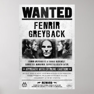Affiche de recherche de Fenrir Greyback