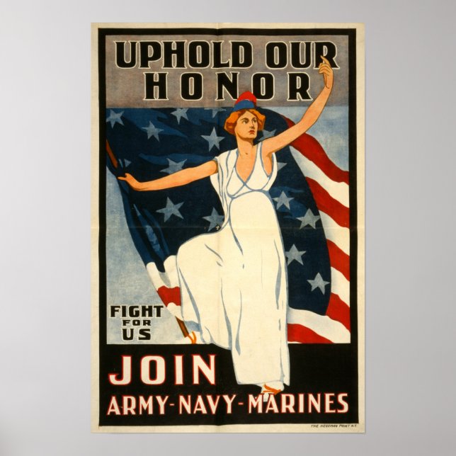 Affiche de recrutement américaine de la Première G (Devant)