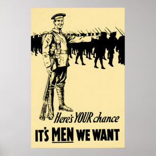 Affiche de recrutement canadienne de la Première G