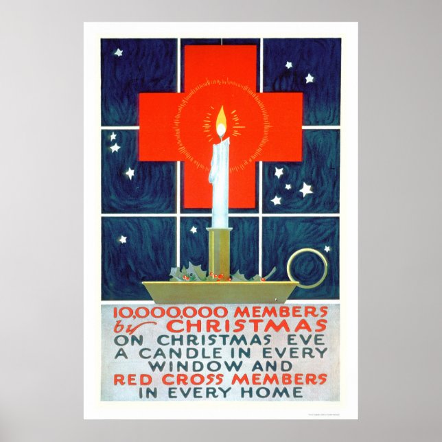 Affiche de recrutement de Noël de la Croix-Rouge ( (Devant)