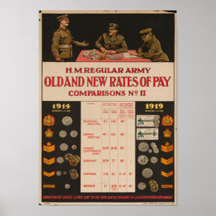 Affiche de recrutement WW1 - Anciens et nouveaux t