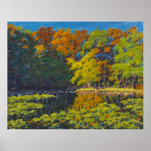 Affiche de reflets de couleurs d'automne magnifiqu