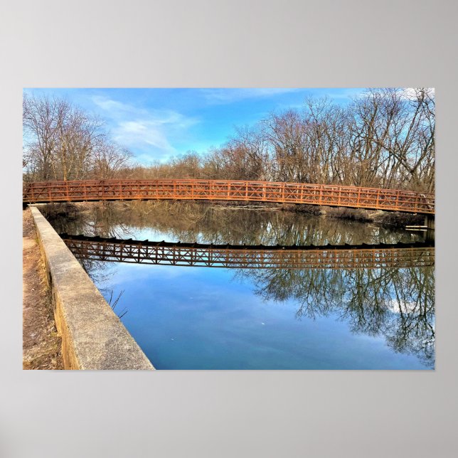 Affiche de réflexion sur le pont (Devant)