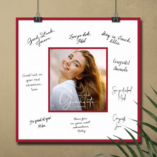 Affiche de remise de diplômes avec autographe et b