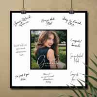 Affiche de remise de diplômes avec signature et bo