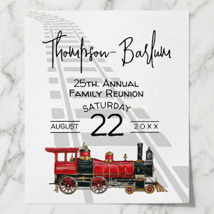 Affiche de réunion de famille de train vintage est