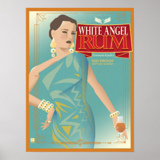 Affiche de rhum blanc