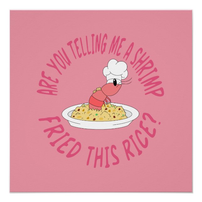 Affiche de riz frit aux crevettes (Devant)