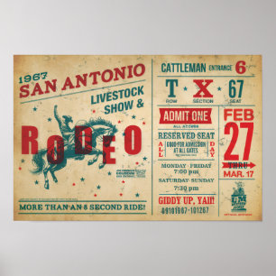 Affiche de Rodéo Vintage – Impression d'Art Occide